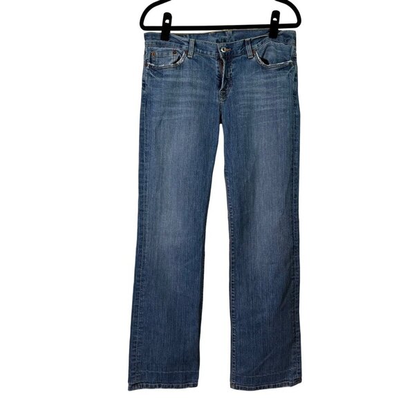 Lucky Brand Dungarees Women's Mid-rise Medium Wash Straight Leg Size 8 - Picture 1 of 12